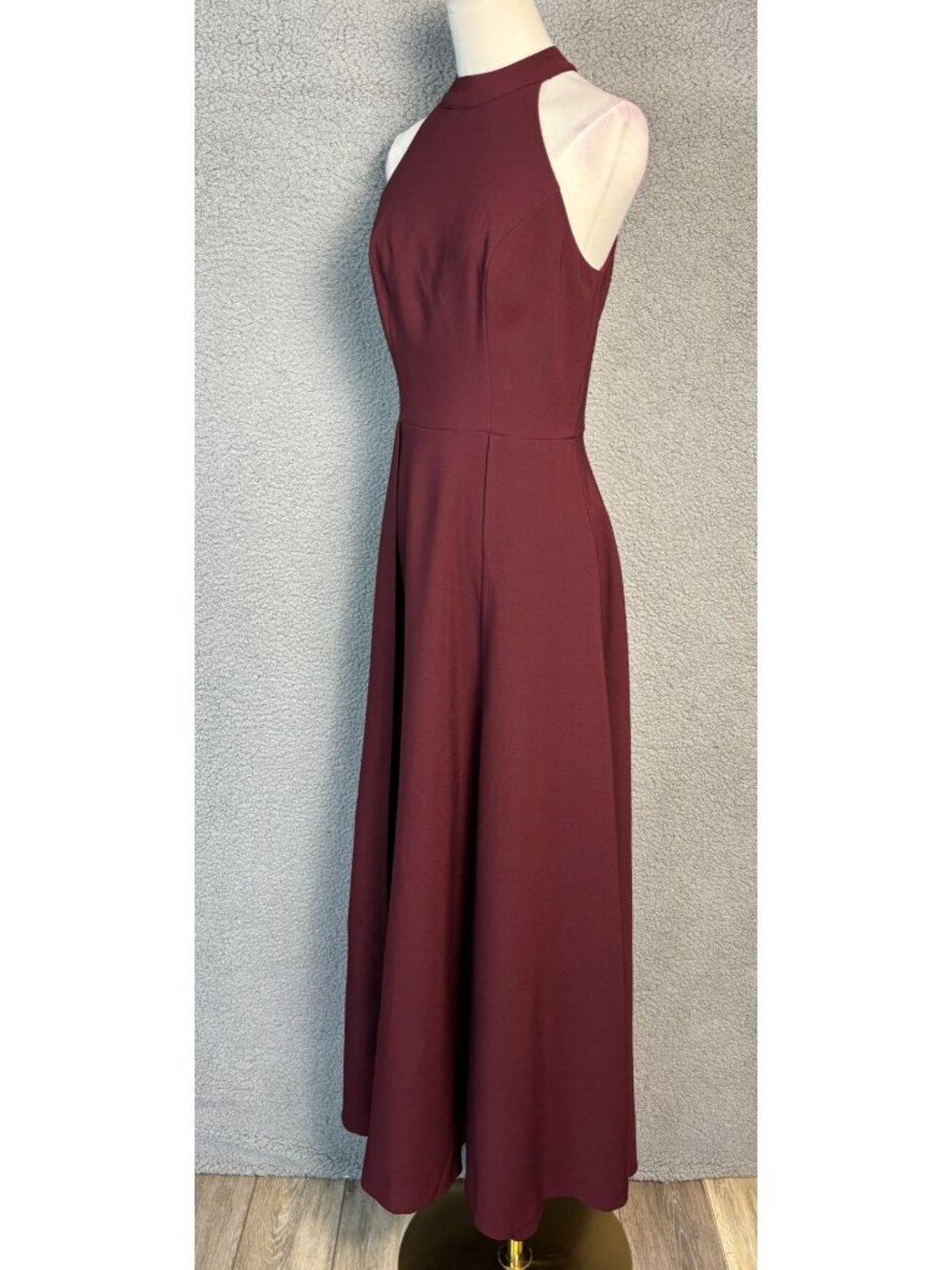 MiqilaDuna Womens Formal Maxi Dress Halter Neck Sexy Split Sleeveless Small NWT - Picture 3 of 8